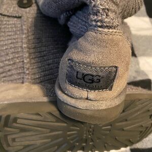 UGG Gray Knit Winter Boots